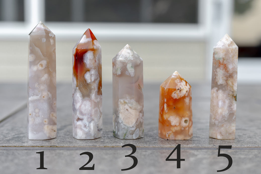 Flower Agate Towers | YOU CHOOSE