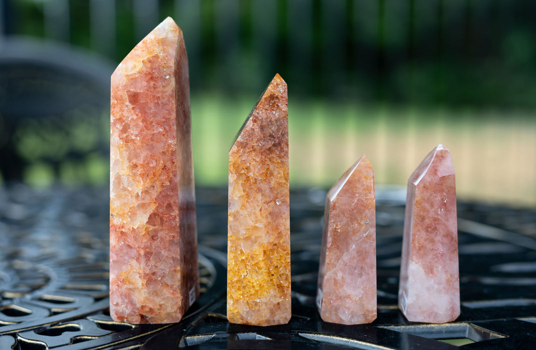 Golden Healer and Fire Quartz Towers | Red and Yellow Hematoid Quartz Tower | YOU CHOOSE