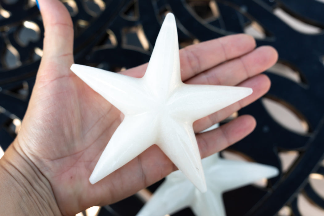 Large Calcite Starfish Carvings From Mexico | Calcite Crystal Starfish Carvings | YOU CHOOSE