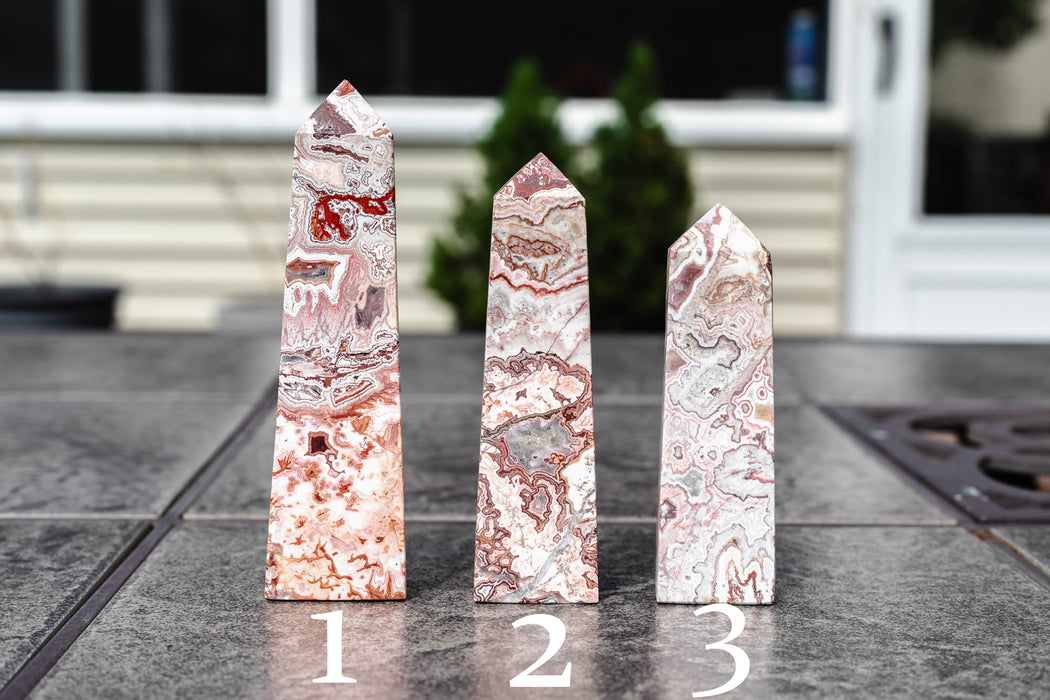 Large Crazy Lace Agate Towers | Mexican Agate Towers - YOU CHOOSE!