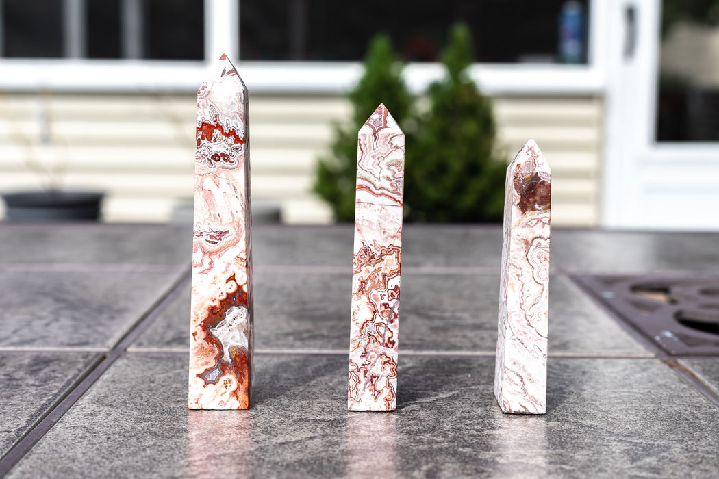 Large Crazy Lace Agate Towers | Mexican Agate Towers - YOU CHOOSE!