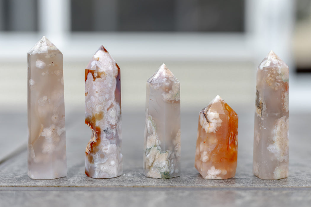 Flower Agate Towers | YOU CHOOSE