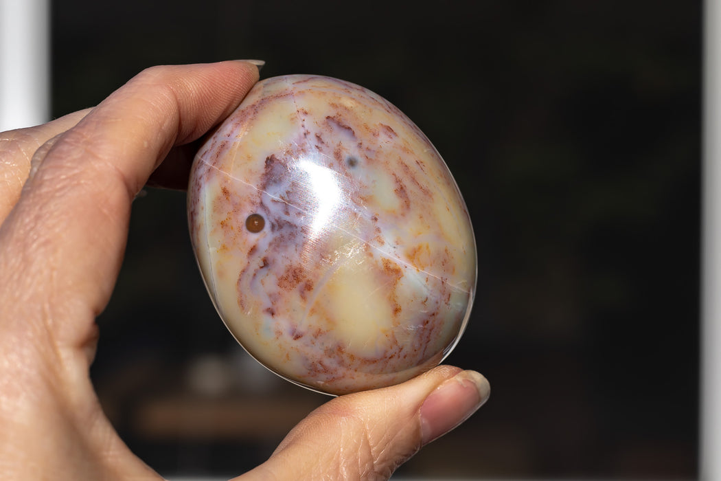 Ocean Jasper Palm Stone | Ocean Jasper Palm Stones with Orbs