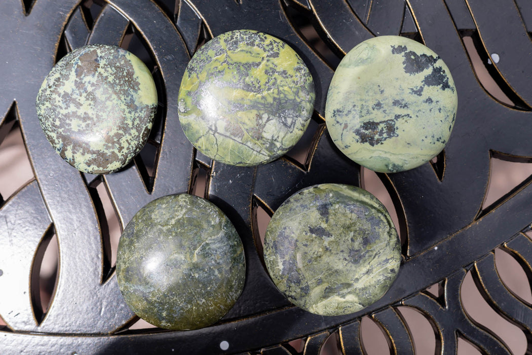Serpentine Pyrite Palm Stones from Peru | High Quality Serpentine Palm Stones | YOU CHOOSE