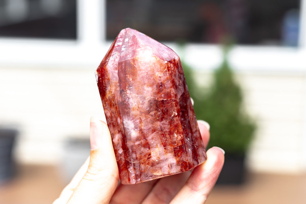 Fire Quartz Points from Madagascar | Red Hematoid Points - YOU CHOOSE