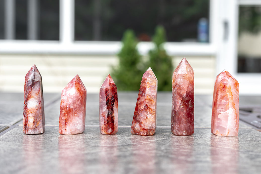 Fire Quartz Points | Red Hematoid Quartz Points - YOU CHOOSE