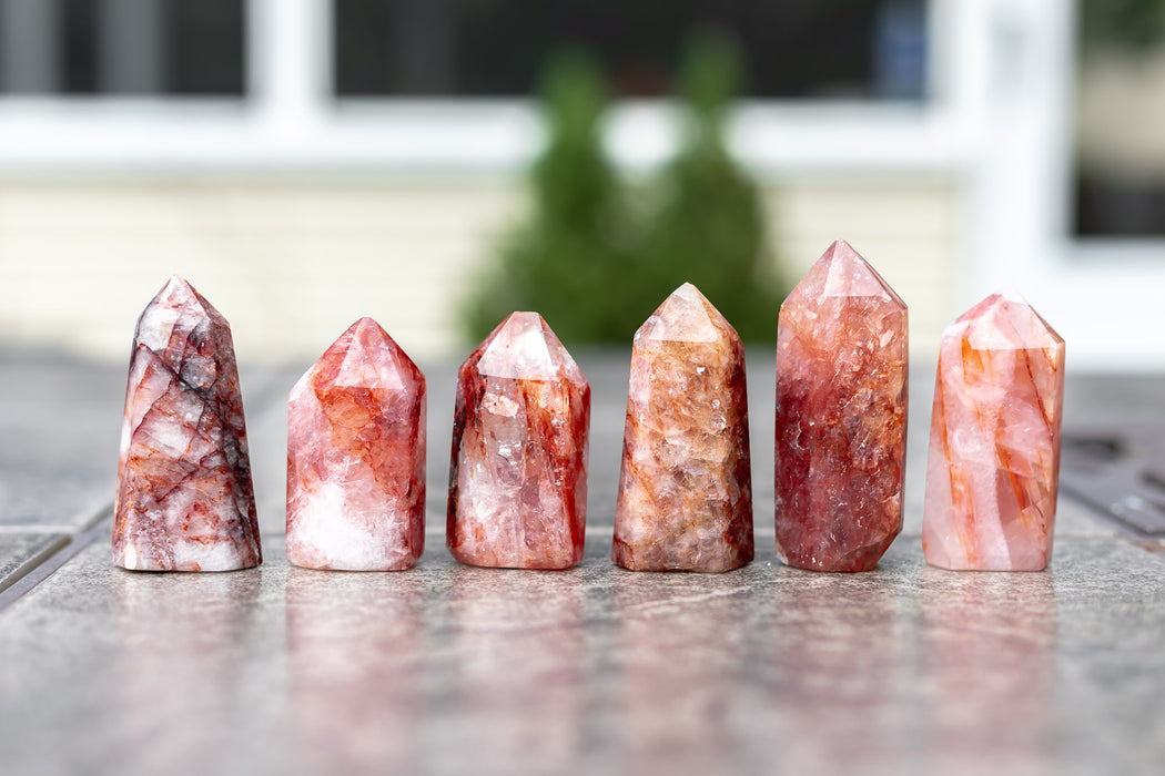 Fire Quartz Points | Red Hematoid Quartz Points - YOU CHOOSE