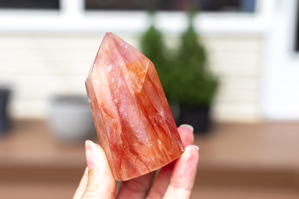 Fire Quartz Points from Madagascar | Red Hematoid Points - YOU CHOOSE