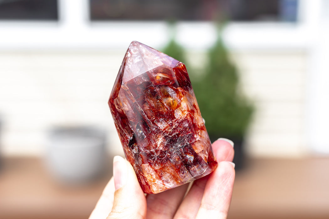 Fire Quartz Points from Madagascar | Red Hematoid Points - YOU CHOOSE