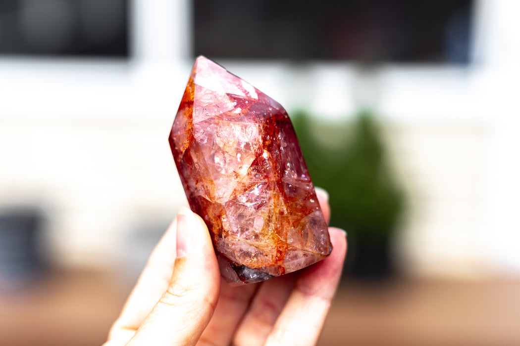 Fire Quartz Points from Madagascar | Red Hematoid Points - YOU CHOOSE