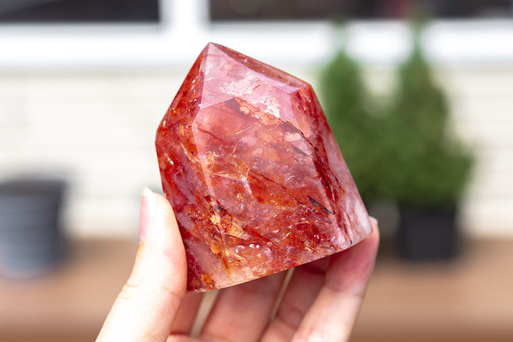 Fire Quartz Points from Madagascar | Red Hematoid Points - YOU CHOOSE