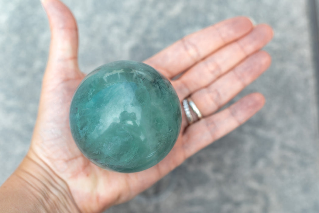 Green Fluorite Sphere