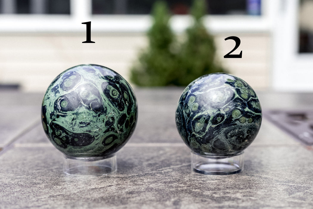 Kambaba Jasper Spheres | Crocodile Jasper Spheres - YOU CHOOSE