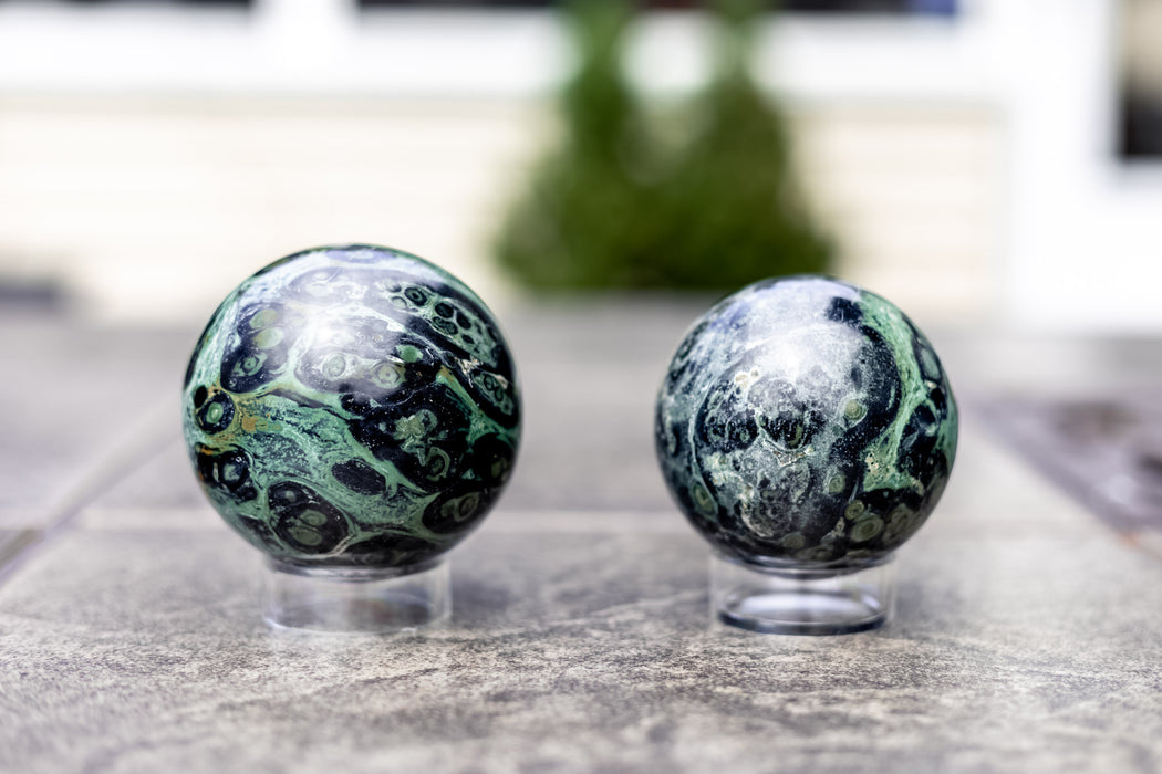 Kambaba Jasper Spheres | Crocodile Jasper Spheres - YOU CHOOSE