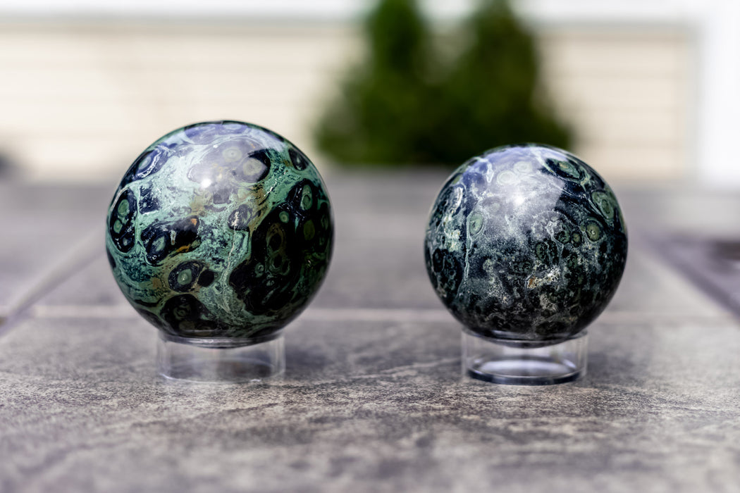 Kambaba Jasper Spheres | Crocodile Jasper Spheres - YOU CHOOSE