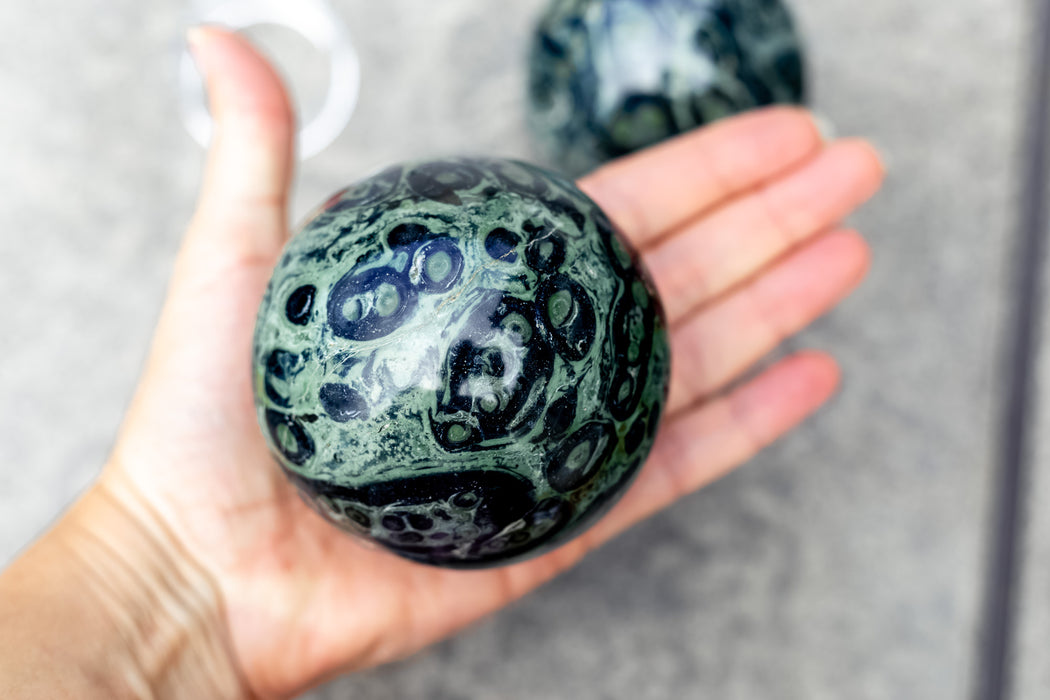 Kambaba Jasper Spheres | Crocodile Jasper Spheres - YOU CHOOSE