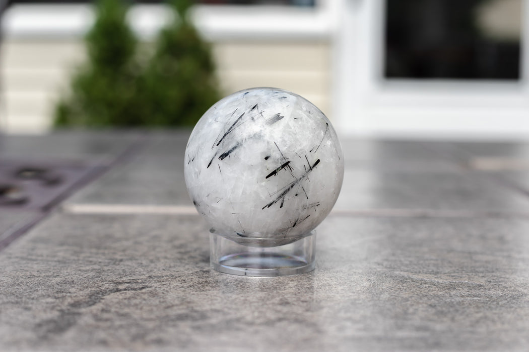 Black Tourmaline In Quartz Sphere