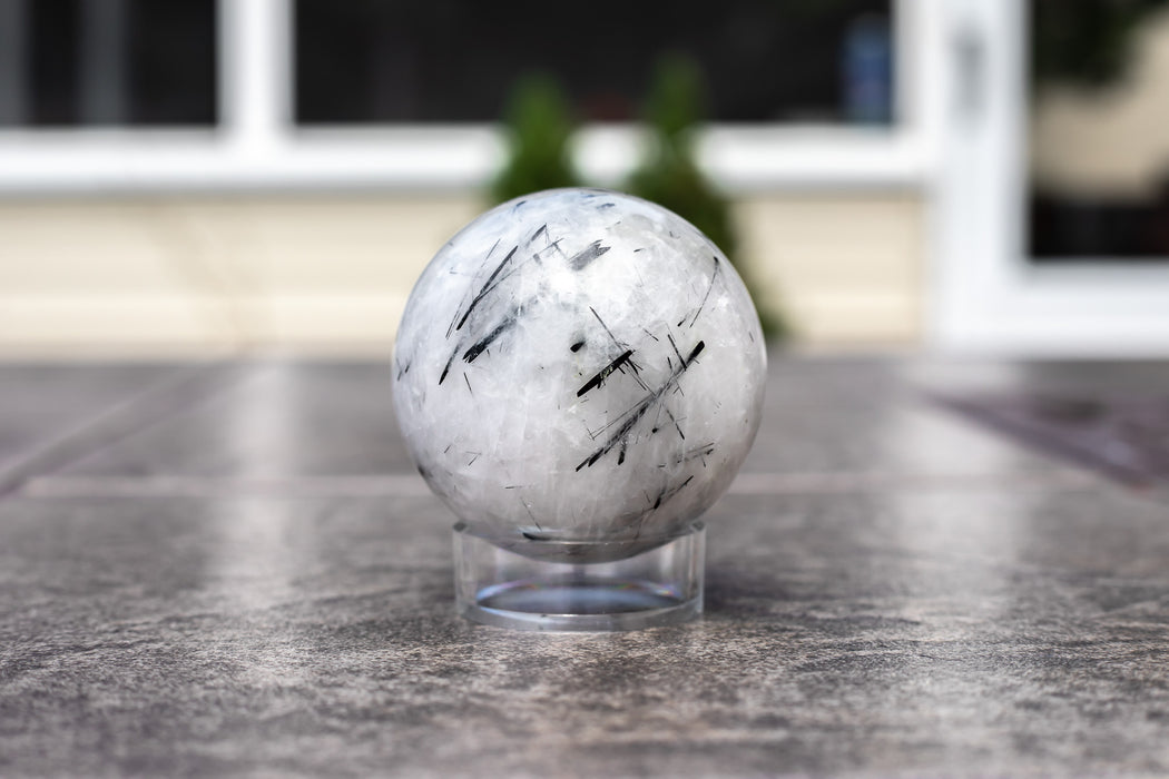 Black Tourmaline In Quartz Sphere