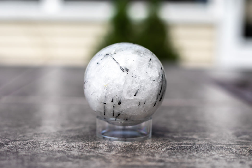 Black Tourmaline In Quartz Sphere