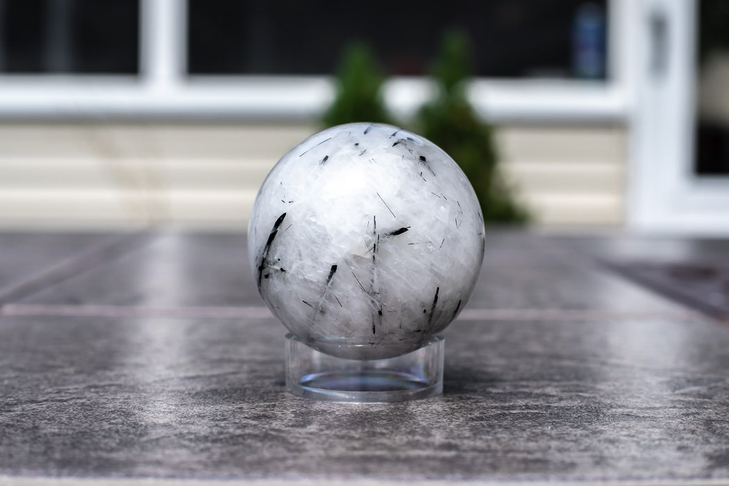 Black Tourmaline In Quartz Sphere