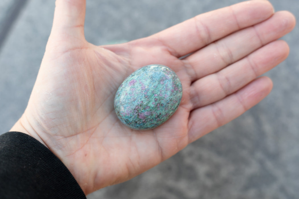 Ruby in Fuchsite with Kyanite Palm Stones | YOU CHOOSE!
