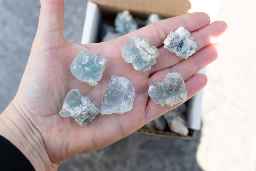 Blue Fluorite Specimens From Bingham, New Mexico | Raw Blue Fluorite