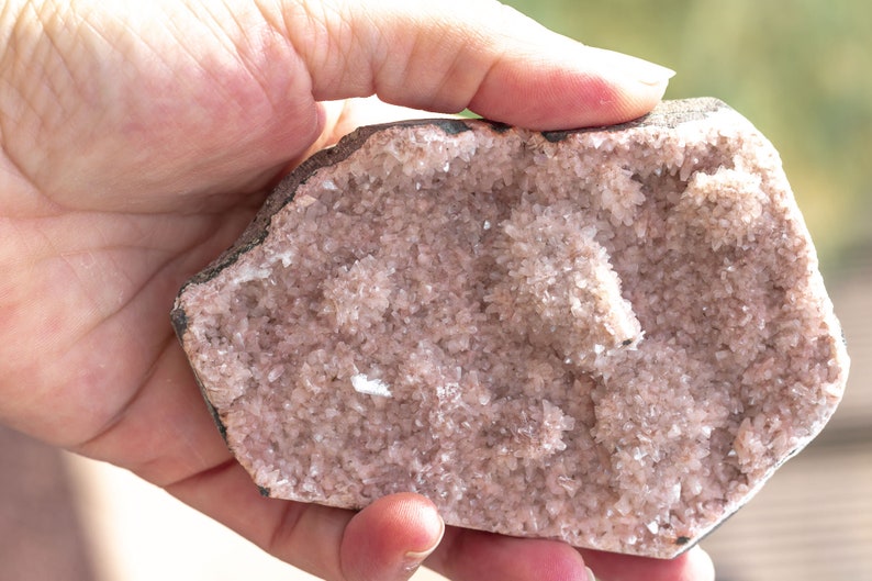 Pink Heulandite Specimen | High Quality Pink Heulandite Geode | Large Pink Heulandite Cluster
