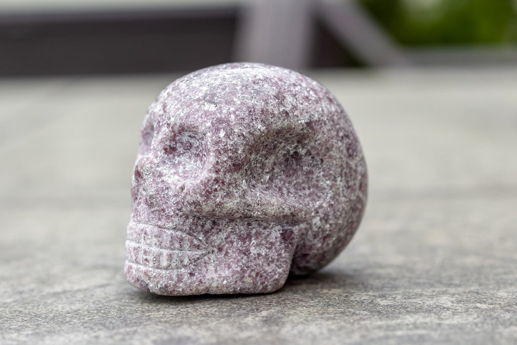 High Quality Lepidolite Skull Carving From Brazil | Brazilian Lepidolite Skull Carving | Crystal Skull Carving