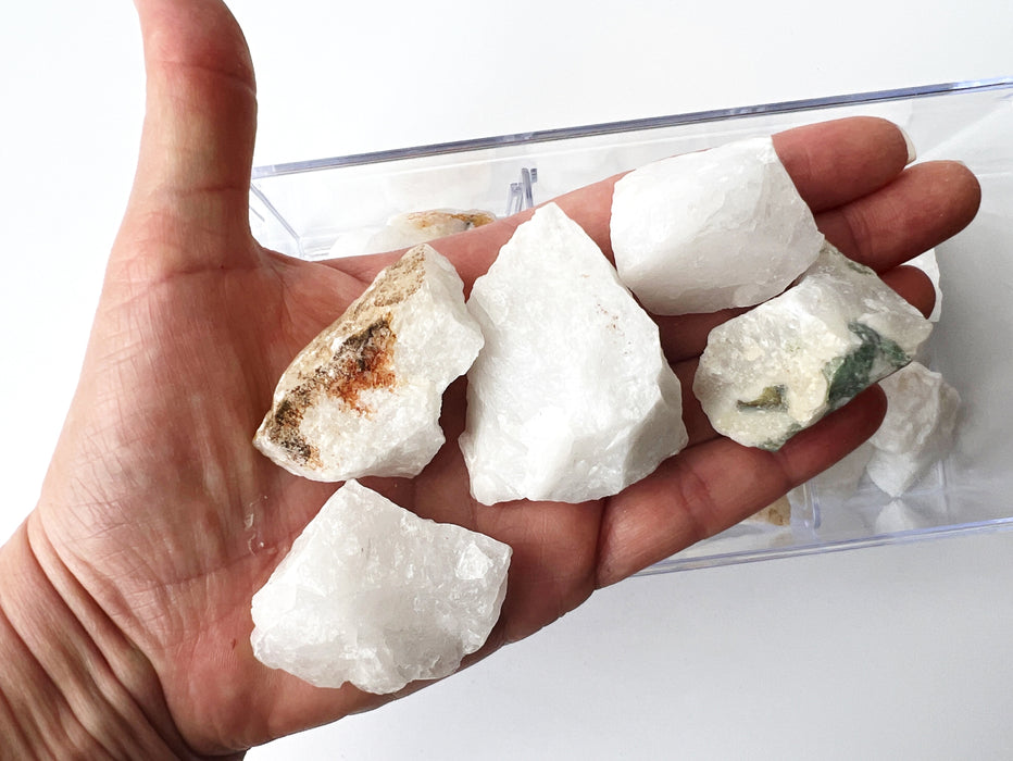 Raw White Agate Crystals | Raw White Agate Chunks